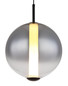 Preview: Globo Lacy LED Hängeleuchte 19W Warmweiß Schwarz Matt, Metall Ø25cm 15798H