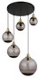 Preview: Globo Potter E27 Hängeleuchte 5-fach 40W Schwarz Matt, Metall 150cm 15860-5H