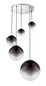 Preview: Globo Varus E27 Hängeleuchte 3-fach 40W Verchromt, Metall 150cm 15861-5