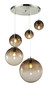Preview: Globo Varus E27 Hängeleuchte 3-fach 40W Verchromt, Metall 150cm 15861-5