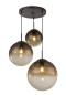Preview: Globo Varus E27 Hängeleuchte 3-fach Braun, Metall 120cm 15865-3
