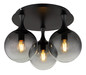 Preview: Globo Dalton E27 Deckenleuchte 3-fach 10W Schwarz Matt, Metall Ø20cm 15885-3D