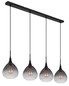 Preview: Globo Olsen E27 Hängeleuchte 4-fach 40W Schwarz Matt, Metall Ø20cm 15887-4H
