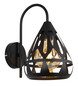 Preview: Globo Hassan E27 Wandleuchte 40W Schwarz Matt, Metall Ø17cm 15889W