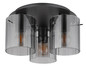 Preview: Globo Tulivar E27 Deckenleuchte 3-fach 40W Grau Dunkel, Metall Ø14cm 15904-3D