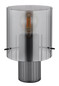 Preview: Globo Tulivar E27 Tischleuchte 40W Grau Dunkel, Metall Ø14cm 15904TS