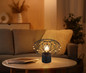 Preview: Globo Greys E27 Tischleuchte 40W Schwarz Matt, Metall Ø28cm 15966T