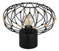 Preview: Globo Greys E27 Tischleuchte 40W Schwarz Matt, Metall Ø28cm 15966T