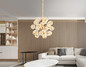 Preview: Globo Floriella LED Hängeleuchte 70W Warmweiß Goldfarben, Metall 135cm 16023H2