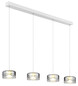 Preview: Globo Belinda LED Hängeleuchte 24W Neutralweiß Weiß, Metall Ø15cm 16024-4WR