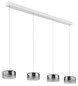 Preview: Globo Belinda LED Hängeleuchte 24W Neutralweiß Weiß, Metall Ø15cm 16024-4WR