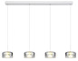 Preview: Globo Belinda LED Hängeleuchte 24W Neutralweiß Weiß, Metall Ø15cm 16024-4WR