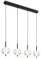 Preview: Globo Aida LED Hängeleuchte 23W CCT Schwarz Matt, Metall Memoryfunktion Ø15cm 16042-4H