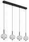 Preview: Globo Aida LED Hängeleuchte 23W CCT Schwarz Matt, Metall Memoryfunktion Ø15cm 16042-4H