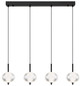 Preview: Globo Aida LED Hängeleuchte 23W CCT Schwarz Matt, Metall Memoryfunktion Ø15cm 16042-4H