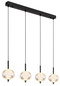 Preview: Globo Aida LED Hängeleuchte 23W CCT Schwarz Matt, Metall Memoryfunktion Ø15cm 16042-4H