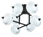 Preview: Globo Aida LED Deckenleuchte 40W CCT Schwarz Matt, Metall Memoryfunktion Ø15cm 16042-7D
