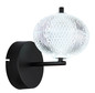 Preview: Globo Aida LED Wandleuchte 7W CCT Schwarz Matt, Metall Memoryfunktion Ø15cm 16042W