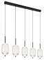 Preview: Globo Kurius LED Hängeleuchte 60W CCT Schwarz Matt, Metall Memoryfunktion Ø15cm 16043-5H