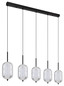 Preview: Globo Kurius LED Hängeleuchte 60W CCT Schwarz Matt, Metall Memoryfunktion Ø15cm 16043-5H