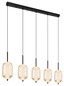 Preview: Globo Kurius LED Hängeleuchte 60W CCT Schwarz Matt, Metall Memoryfunktion Ø15cm 16043-5H