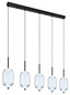 Preview: Globo Kurius LED Hängeleuchte 60W CCT Schwarz Matt, Metall Memoryfunktion Ø15cm 16043-5H
