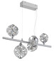 Preview: Globo Virina LED Hängeleuchte 30W Neutralweiß Verchromt, Metall 120cm 16047-5HC