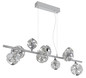Preview: Globo Virina LED Hängeleuchte 73,80W Warmweiß Verchromt, Metall 120cm 16047-9HC