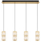 Preview: Globo Stefanie LED Hängeleuchte 35W Warmweiß Goldfarben Antik, Metall Ø9,5cm 16051-4
