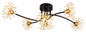 Preview: Globo Fiore G9 Deckenleuchte 6-fach 5W Schwarz Matt, Metall 22cm 16054-6D