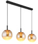 Preview: Globo Severin LED Hängeleuchte 20W Warmweiß Schwarz Matt, Metall Ø25cm 16057-3H