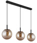 Preview: Globo Severin LED Hängeleuchte 20W Warmweiß Schwarz Matt, Metall Ø25cm 16057-3H