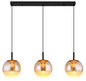 Preview: Globo Severin LED Hängeleuchte 20W Warmweiß Schwarz Matt, Metall Ø25cm 16057-3H