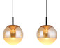 Preview: Globo Severin LED Hängeleuchte 20W Warmweiß Schwarz Matt, Metall Ø25cm 16057-3H
