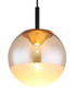 Preview: Globo Severin LED Hängeleuchte 8W Warmweiß Schwarz Matt, Metall Ø25cm 16057H