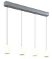 Preview: Globo Simmons LED Hängeleuchte 40W CCT Grau Matt, Metall Memoryfunktion Ø15cm 16062-4H