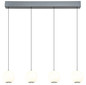Preview: Globo Simmons LED Hängeleuchte 40W CCT Grau Matt, Metall Memoryfunktion Ø15cm 16062-4H