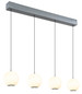 Preview: Globo Simmons LED Hängeleuchte 40W CCT Grau Matt, Metall Memoryfunktion Ø15cm 16062-4H