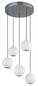 Preview: Globo Simmons LED Hängeleuchte 40W CCT Grau Matt, Metall Memoryfunktion Ø12cm 16062-5H