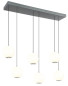 Preview: Globo Simmons LED Hängeleuchte 55W CCT Grau Matt, Metall Memoryfunktion Ø15cm 16062-6H