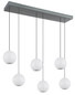 Preview: Globo Simmons LED Hängeleuchte 55W CCT Grau Matt, Metall Memoryfunktion Ø15cm 16062-6H