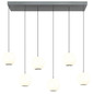 Preview: Globo Simmons LED Hängeleuchte 55W CCT Grau Matt, Metall Memoryfunktion Ø15cm 16062-6H