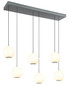 Preview: Globo Simmons LED Hängeleuchte 55W CCT Grau Matt, Metall Memoryfunktion Ø15cm 16062-6H