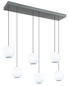 Preview: Globo Simmons LED Hängeleuchte 55W CCT Grau Matt, Metall Memoryfunktion Ø15cm 16062-6H