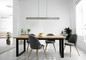 Preview: Globo Ethan LED Hängeleuchte 39W CCT Grau Dunkel, Aluminium Gebürstet Memoryfunktion 150cm 17016