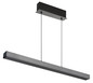 Preview: Globo Ethan LED Hängeleuchte 39W CCT Grau Dunkel, Aluminium Gebürstet Memoryfunktion 150cm 17016