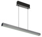 Preview: Globo Ethan LED Hängeleuchte 39W CCT Grau Dunkel, Aluminium Gebürstet Memoryfunktion 150cm 17016