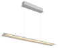 Preview: Globo Muriella LED Hängeleuchte 24W Warmweiß Aluminium Gebürstet 150cm 17017A