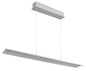Preview: Globo Muriella LED Hängeleuchte 24W Warmweiß Aluminium Gebürstet 150cm 17017A