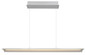 Preview: Globo Muriella LED Hängeleuchte 24W Warmweiß Aluminium Gebürstet 150cm 17017A